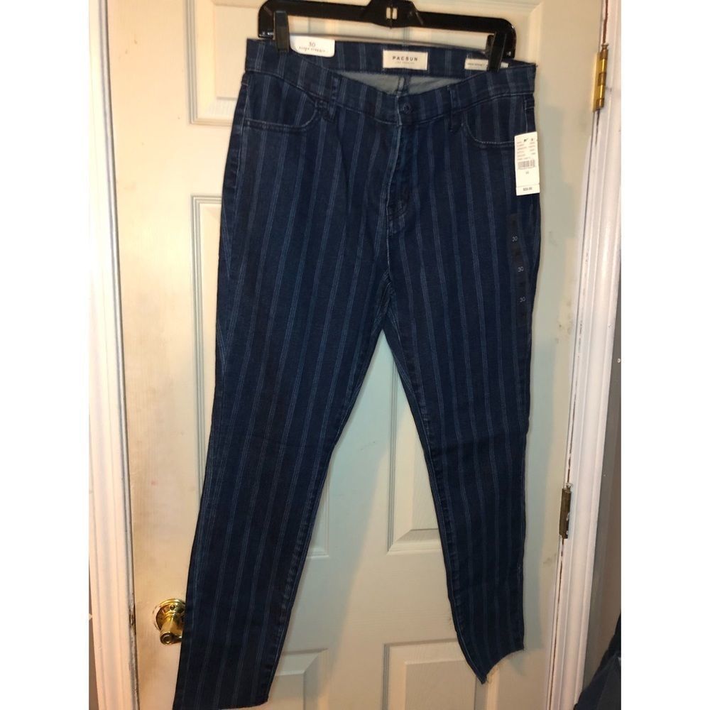Pacsun Striped Ankle Skinny Jeans